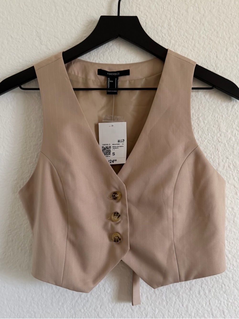 forever 21 tailored button vest